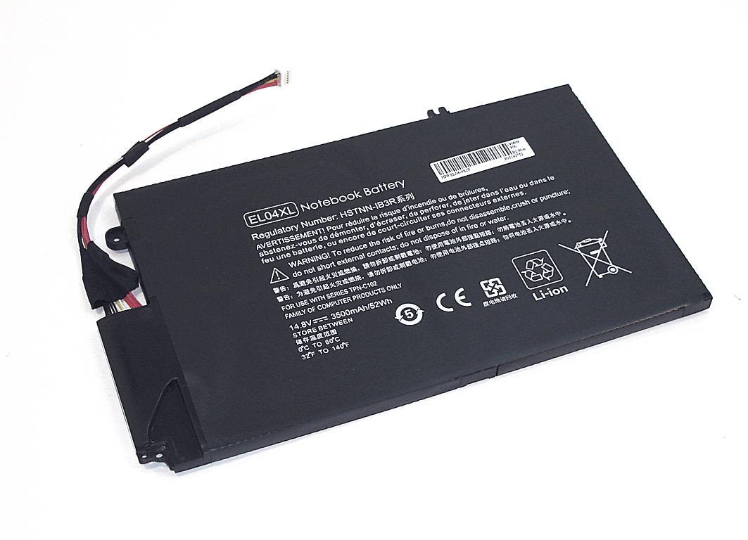 Аккумуляторная батарея для ноутбука HP Envy TouchSmart 4 (EL04XL) 14.8V 52Wh OEM черная