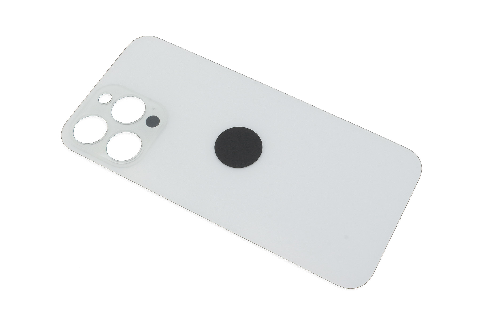 Задняя крышка (стекло) для iPhone 14 Pro Max (A2895) со стеклом камеры (широкий вырез) белая