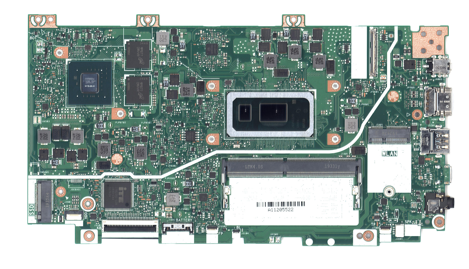 Материнская плата для Asus X412FJ 4G/I5-8265U 90NB0M20-R00050
