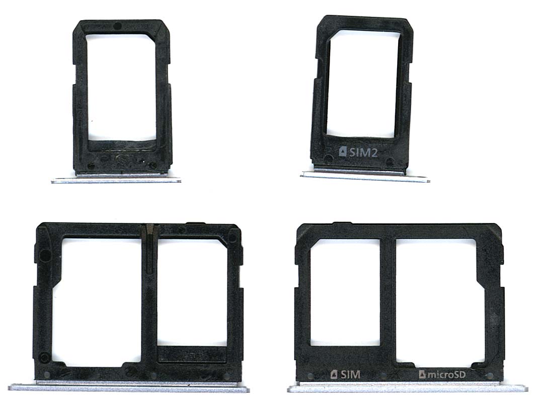 Лоток для SIM-карты Samsung Galaxy A7 (A710F) -2 SIM черный