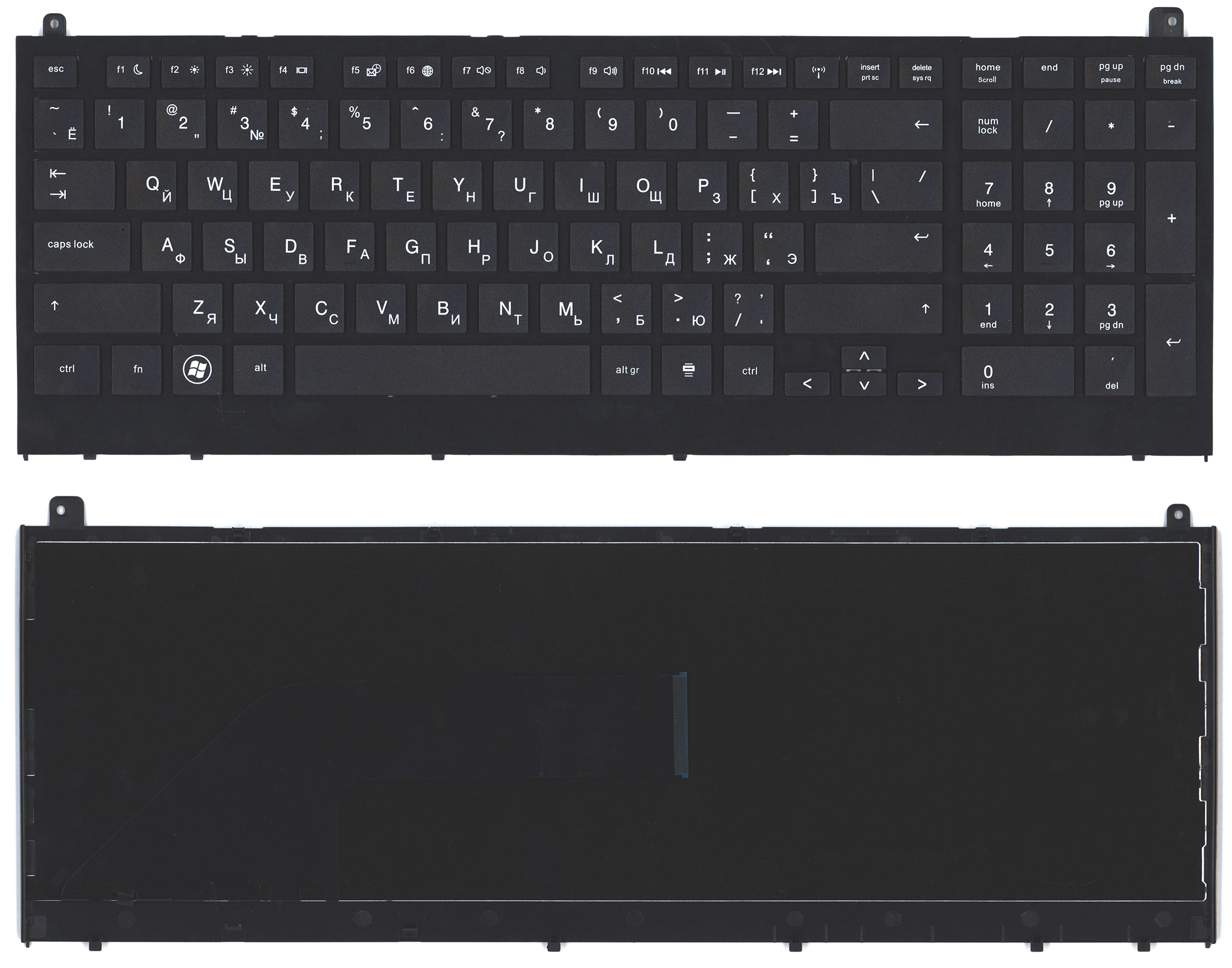 Клавиатура для ноутбука HP Probook 4520S 4525s черная c рамкой