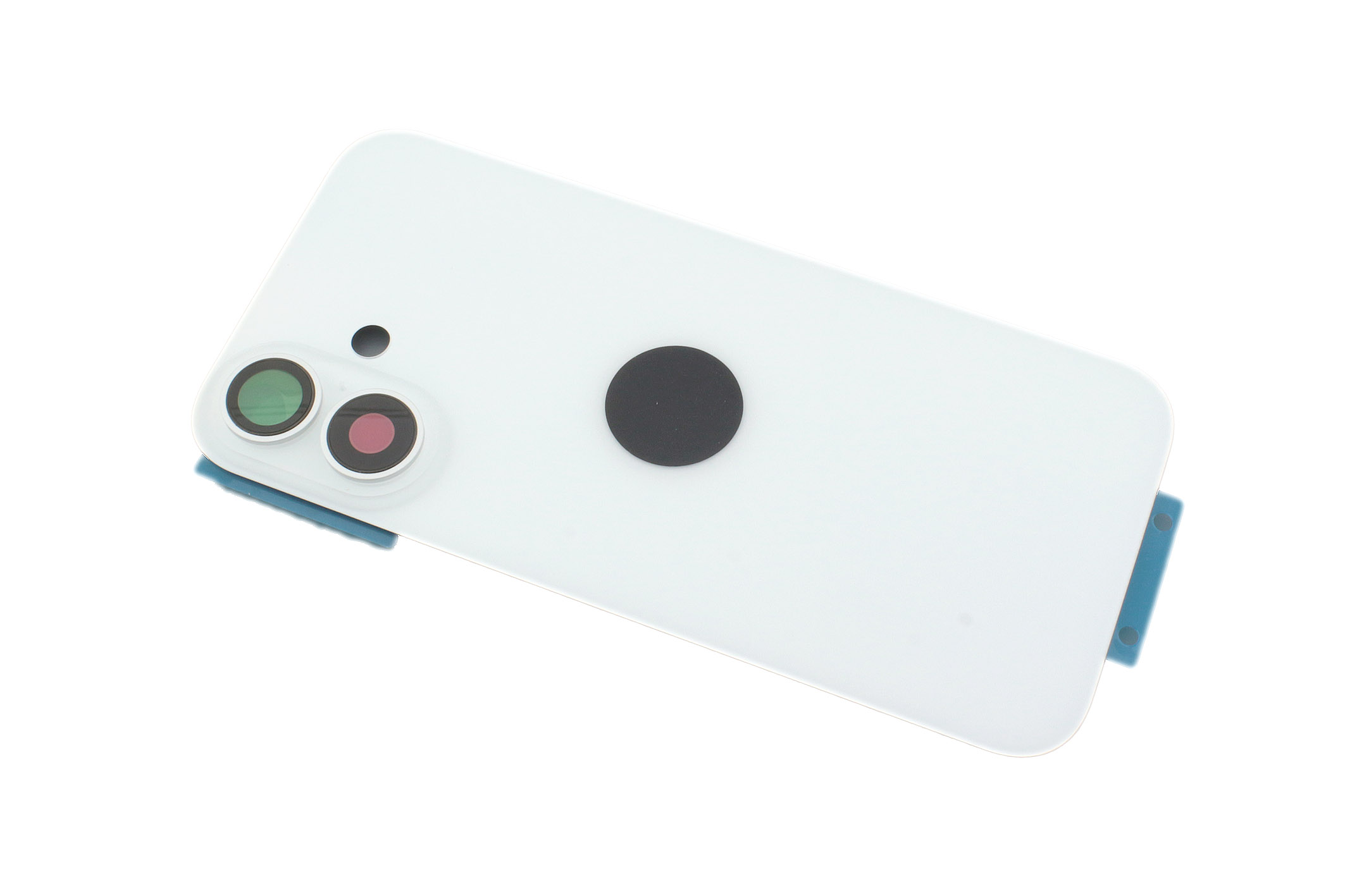 Задняя крышка (стекло) для iPhone 16 (A3287) в сборе со стеклом камеры белая