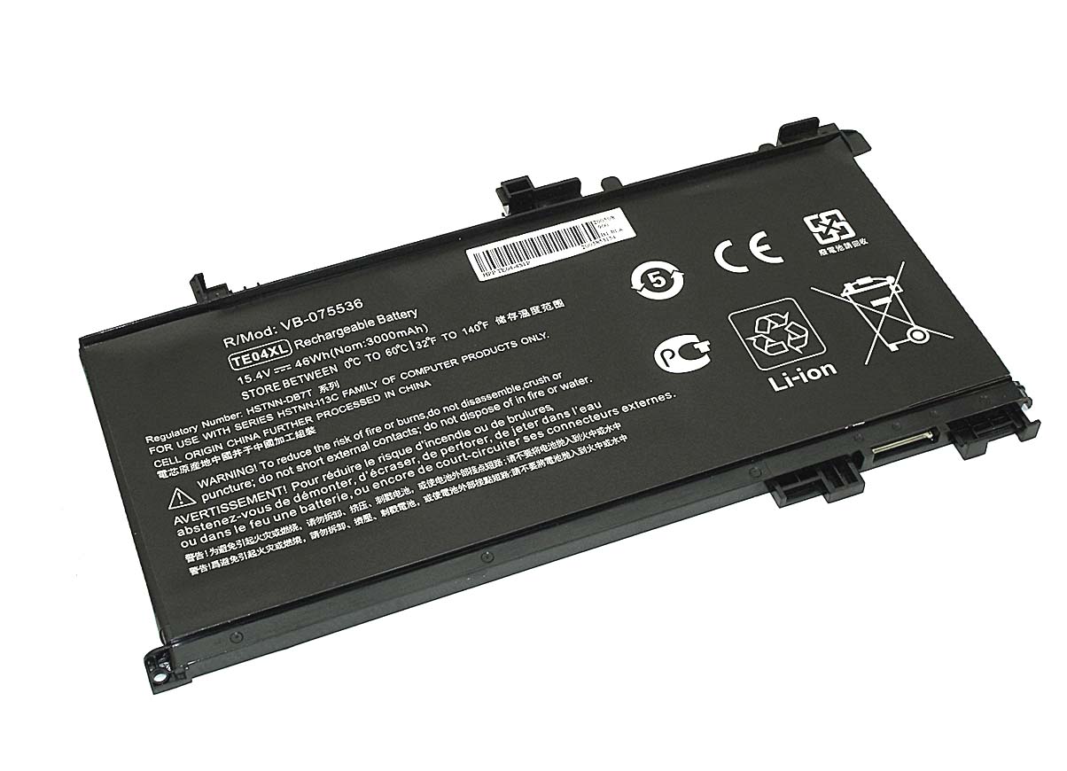 Аккумуляторная батарея для ноутбука HP TPN-Q173 (TE04-4S1P) 15.4V 3000mAh OEM черная