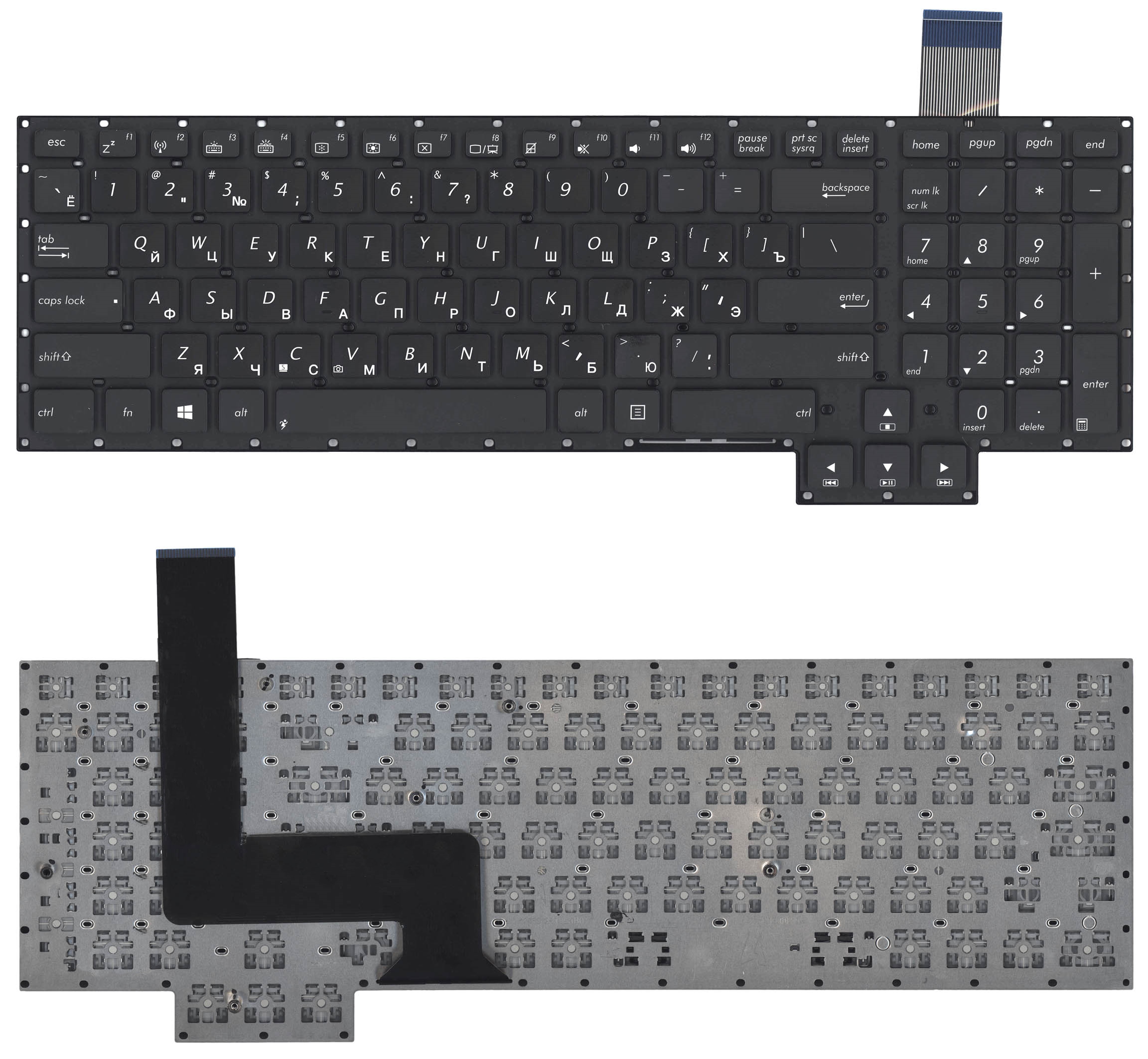 Клавиатура для ноутбука Asus G750 G750JX G750JW черная без рамки