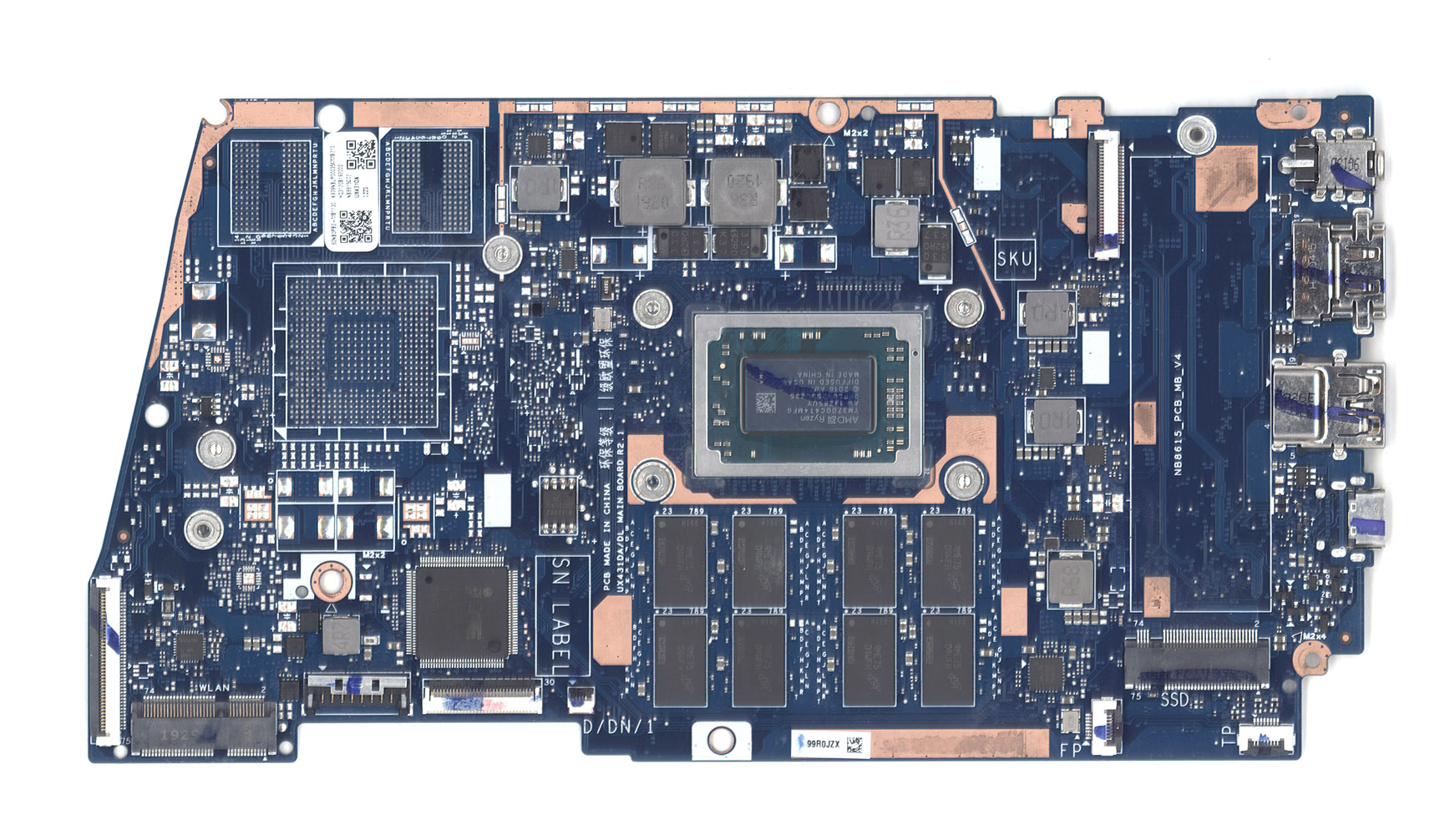 Материнская плата для Asus UX431DA 8G/R7-3700U 90NB0PB0-R00020