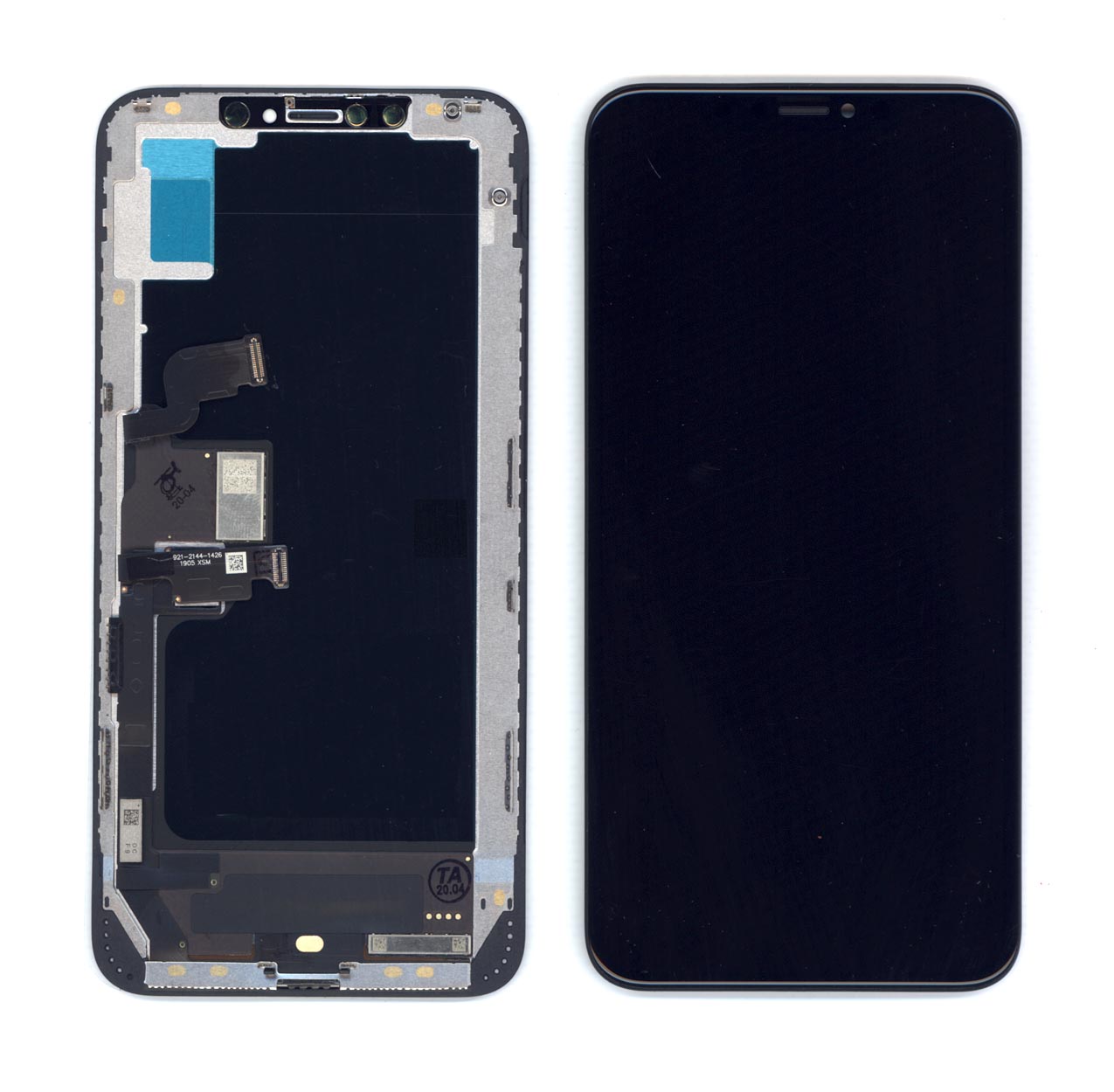 Дисплей для iPhone XS MAX в сборе с тачскрином (Fog) черный