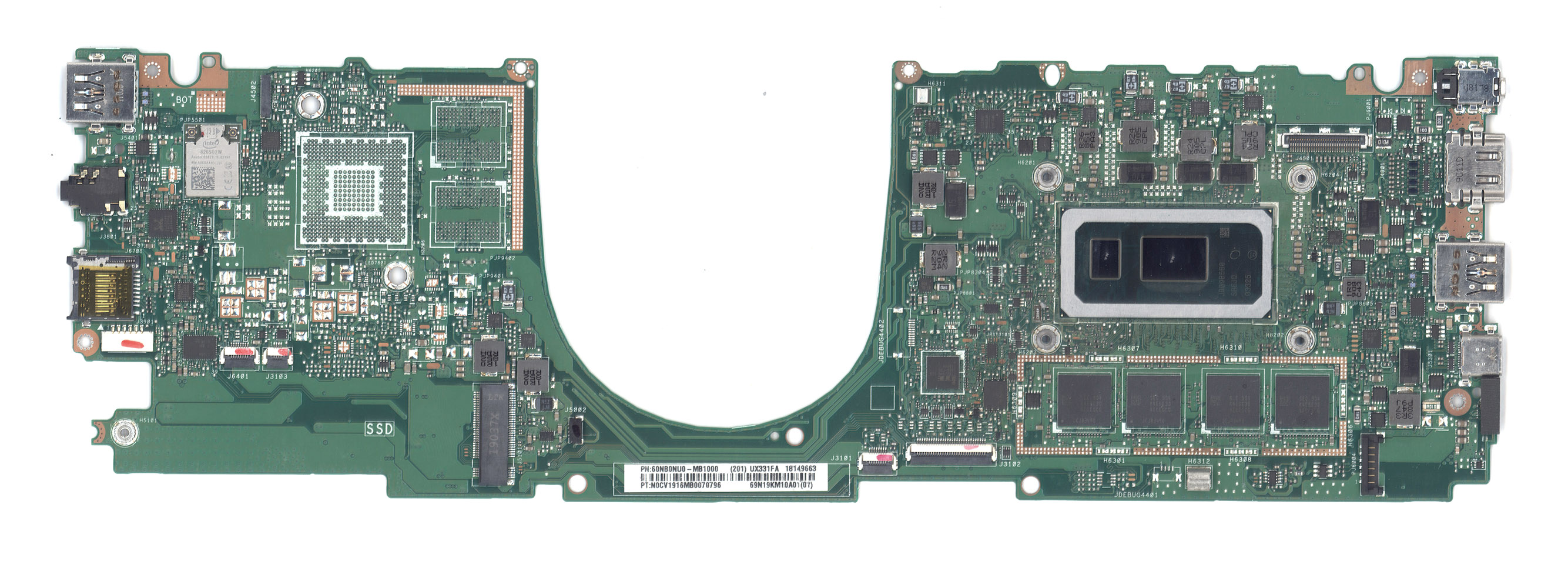 Материнская плата для Asus UX331FA 8G/I5-8265U 90NB0NU0-R00010
