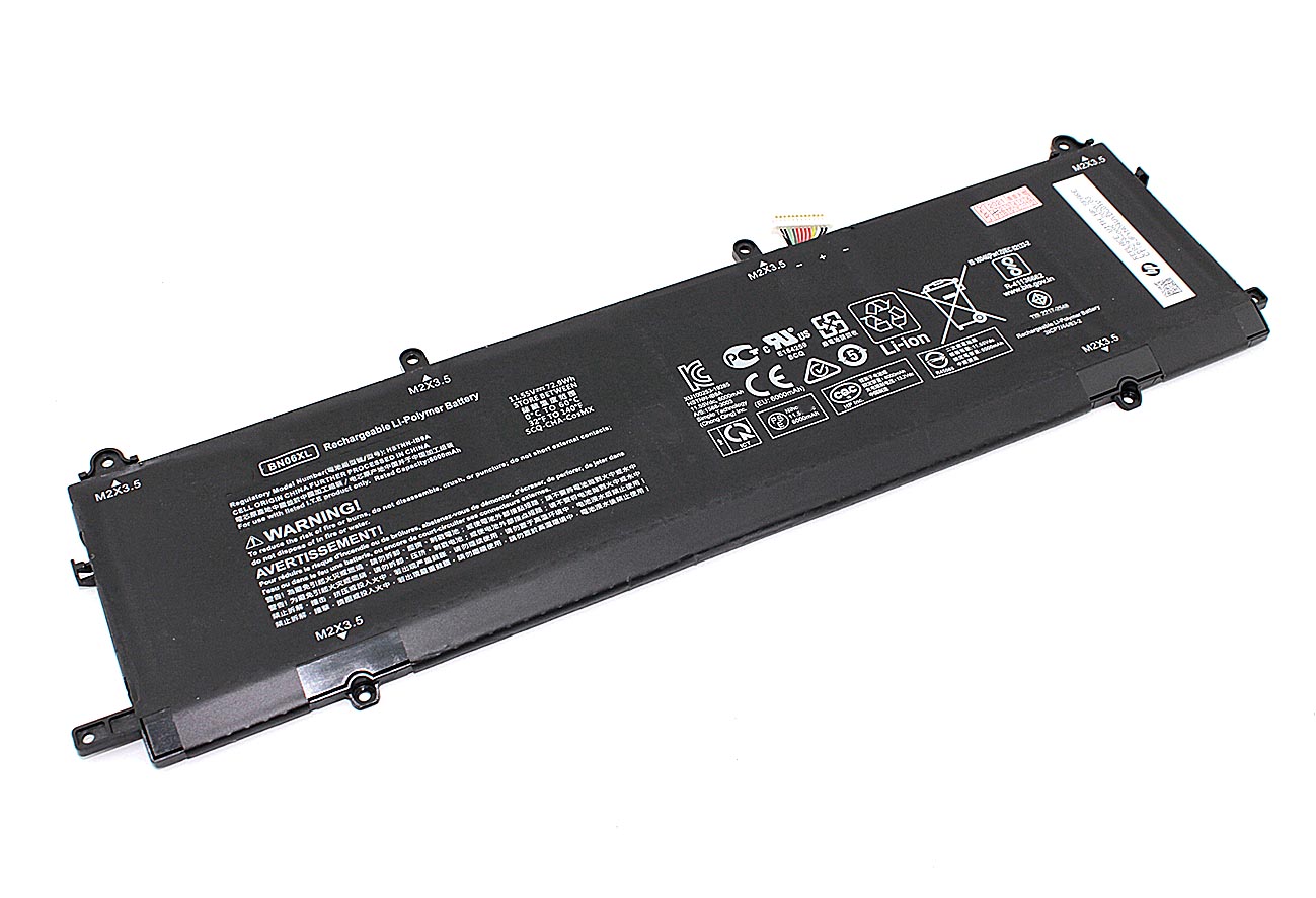 Аккумуляторная батарея для ноутбука HP Spectre X360 15-DG 15-EB (BN06XL) 11.55V 6000mAh 72.9WH