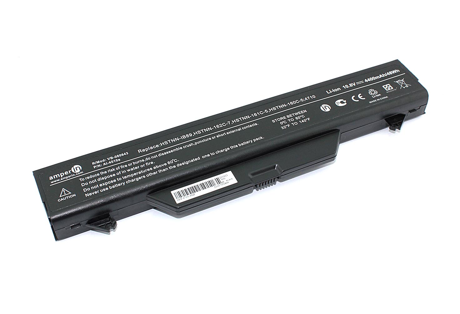Аккумуляторная батарея Amperin для ноутбука HP Compaq 4510s 4710s (HSTNN-1B1D) 10,8V 4400mAh AI-4510