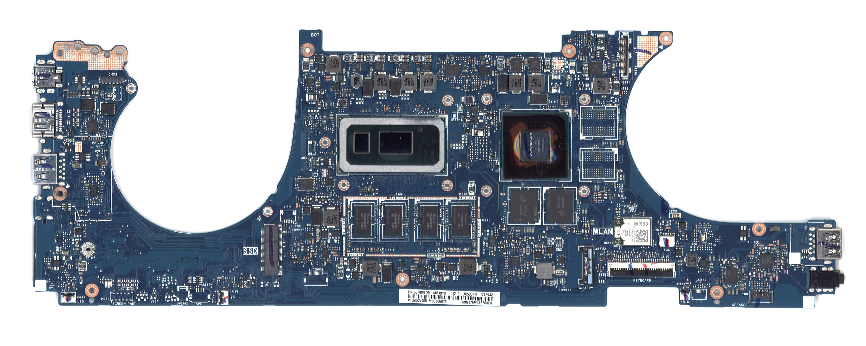 Материнская плата для Asus UX533FN 8G/I5-8265U 90NB0LD0-R00012