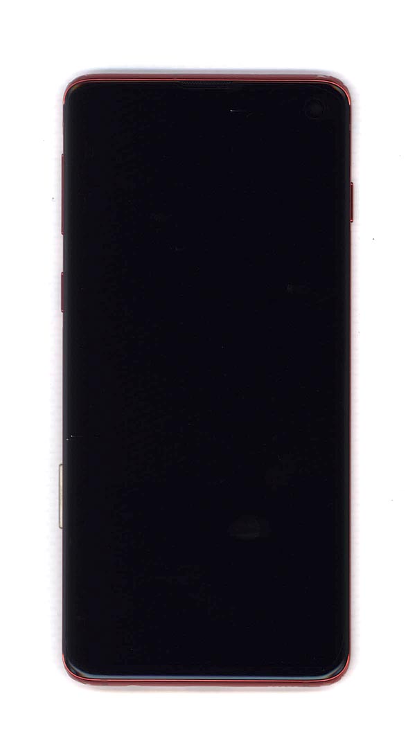Дисплей для Samsung Galaxy S10 SM-G973F/DS красный с рамкой