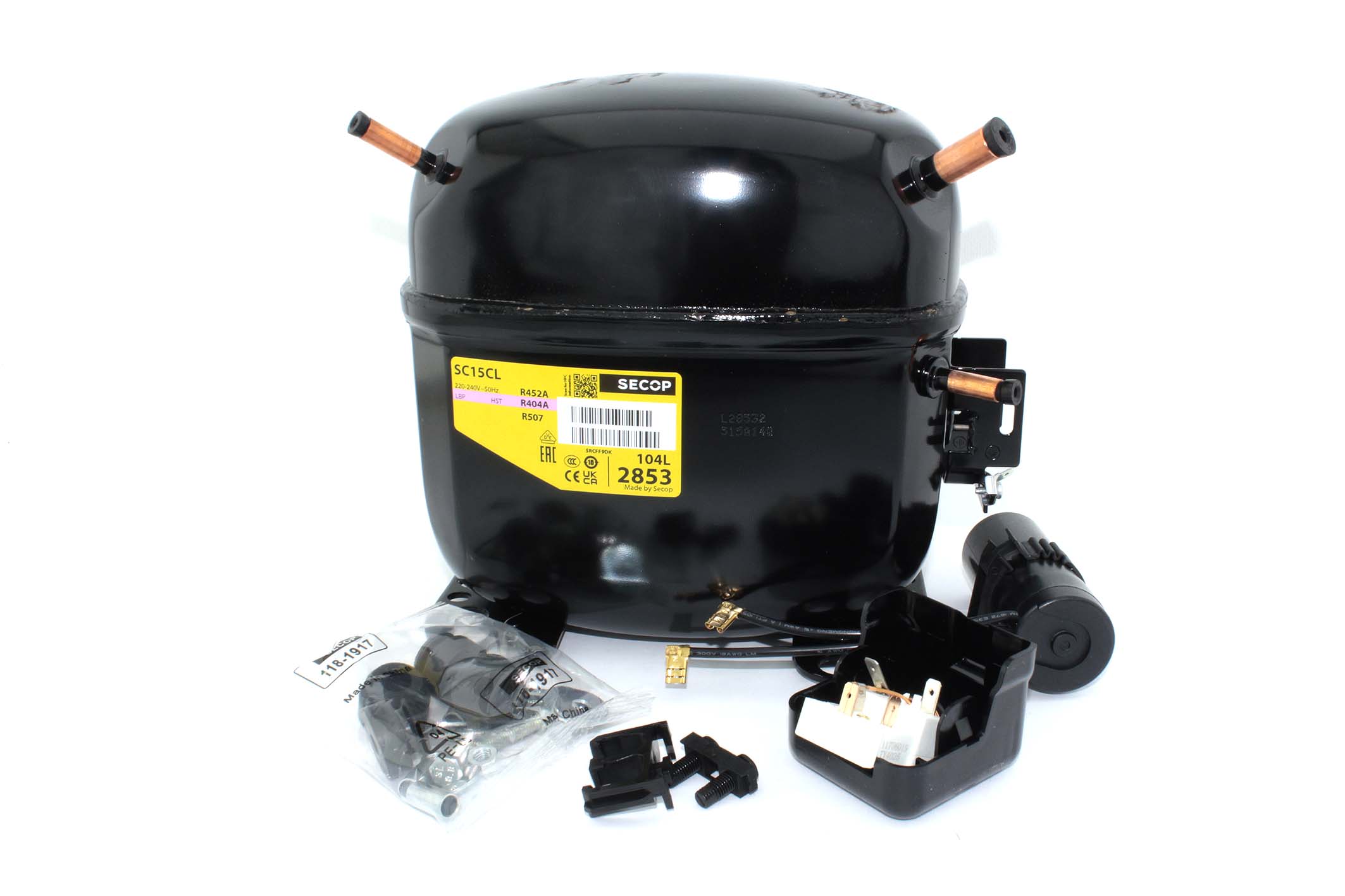 Компрессор SC-15 CL (R404,-23,3С,698 Вт) в индивидуальной упаковке