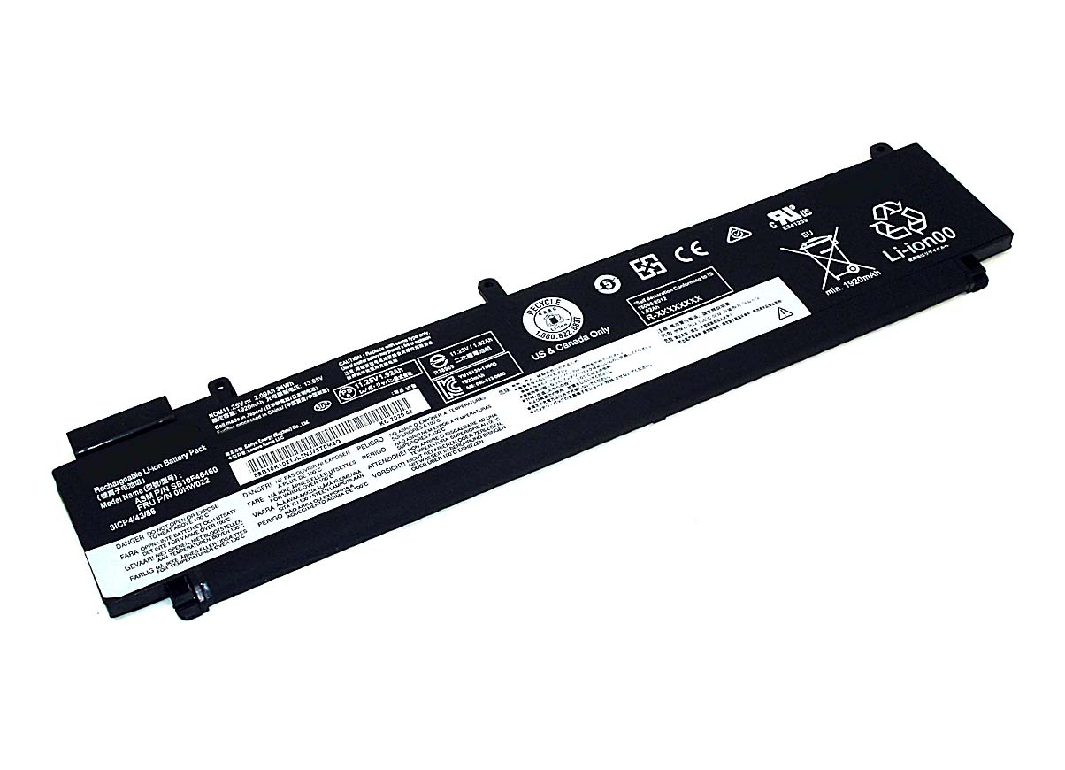 Аккумуляторная батарея для ноутбукa Lenovo ThinkPad T460s (00HW022) 13.05V 1920mAh черная