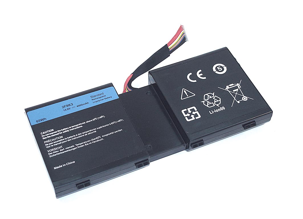 Аккумуляторная батарея для ноутбука Dell Alienware 17 R1 (2F8K3) 14.8V 5200mAh черная OEM