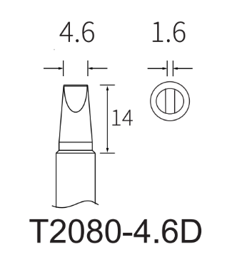 Жало ATTEN T2080-4.6D для паяльника ST-2080/ST-2080D