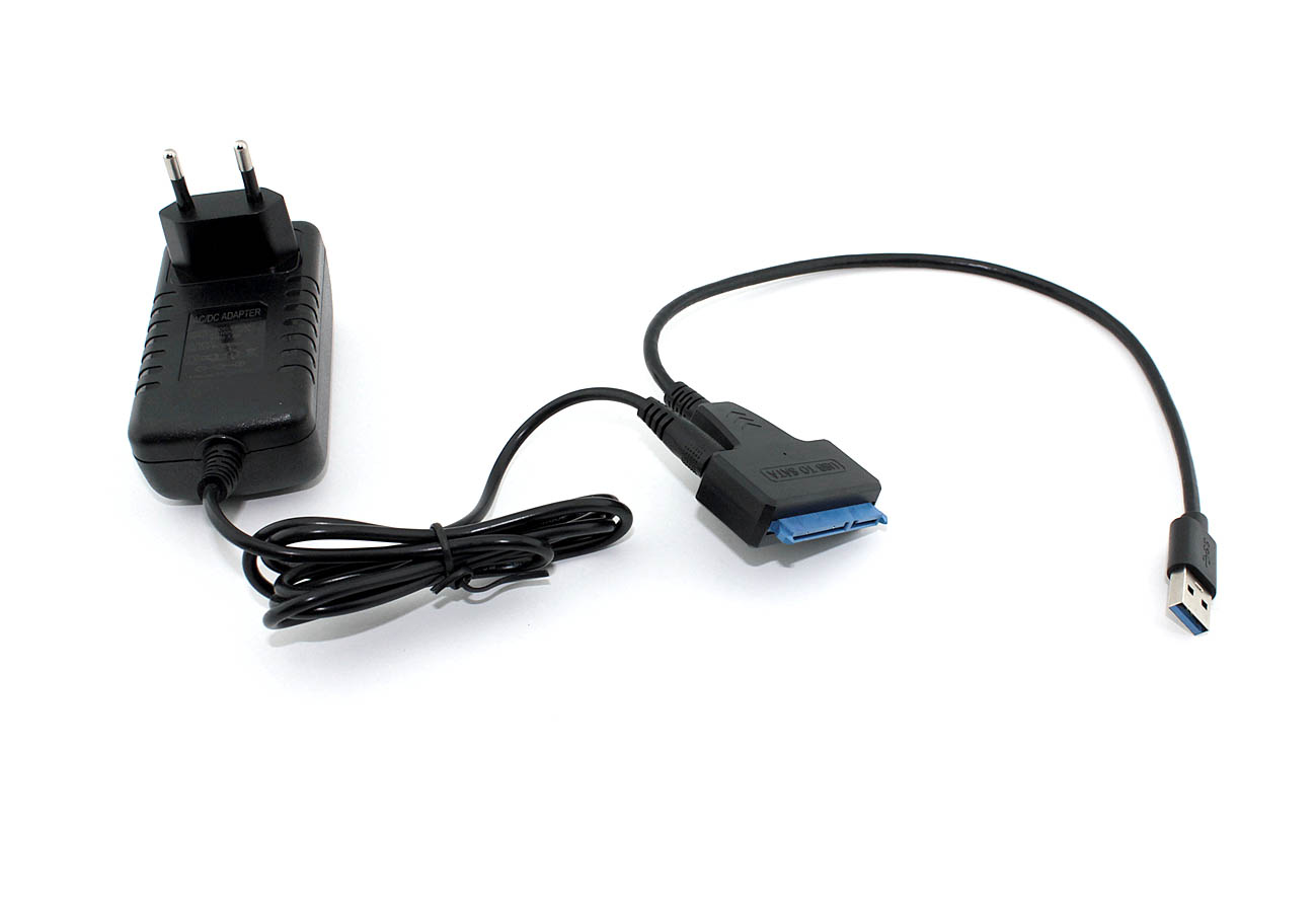 Кабель-переходник для HDD SATA USB 3.0 с доп. питанием 093054 - купить ...