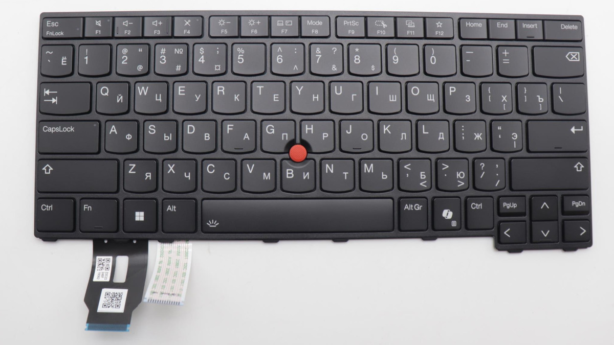 Клавиатура для ноутбука Lenovo ThinkPad T14 P14s L14 gen 5 черная с подсветкой
