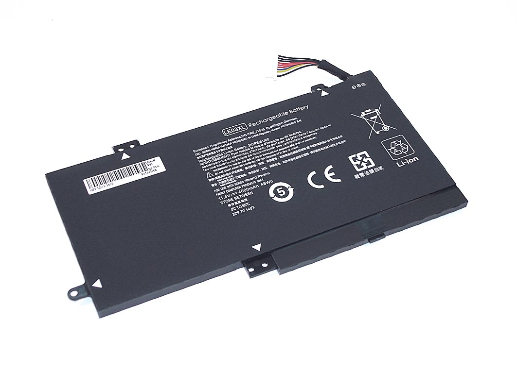 Аккумуляторная батарея для ноутбука HP Pavilion x360 (LE03-3S1P) 11.4V 48Wh OEM черная