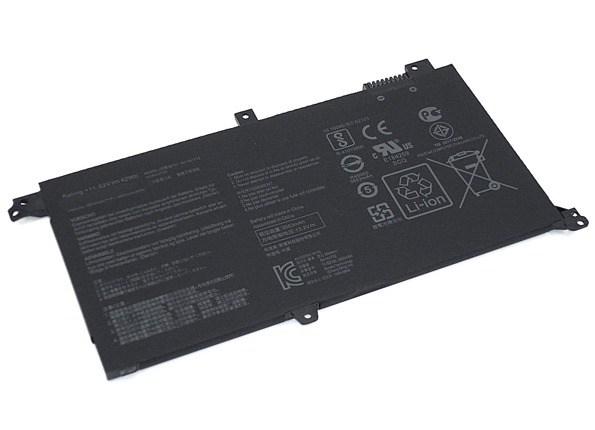Аккумуляторная батарея для ноутбукa Asus B31Bi9H (B31N1732) 11.52V/13.2V 3553mAh