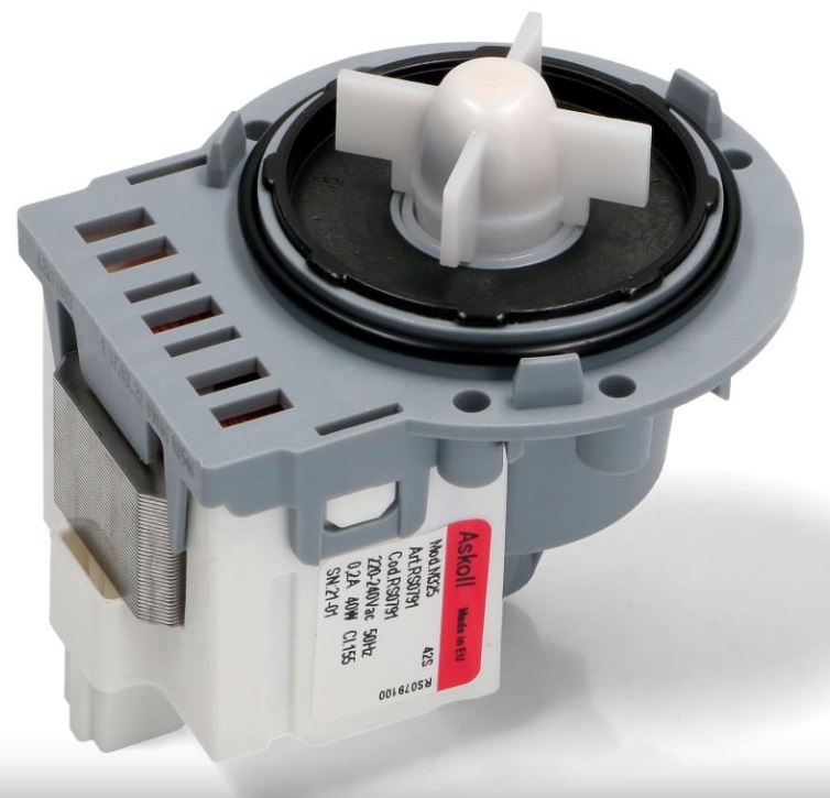 Насос сливной (помпа) ASKOLL 40W на 3-ех винтах клеммы назад вместе PMP014UN, AR5425