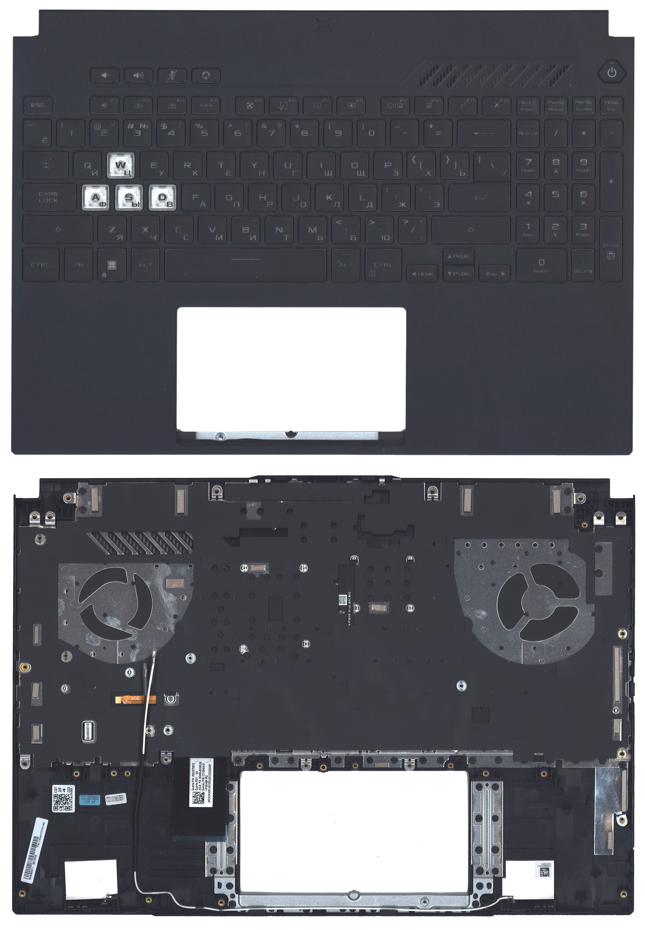 Топкейс для Asus TUF Gaming F15 FX507 черный