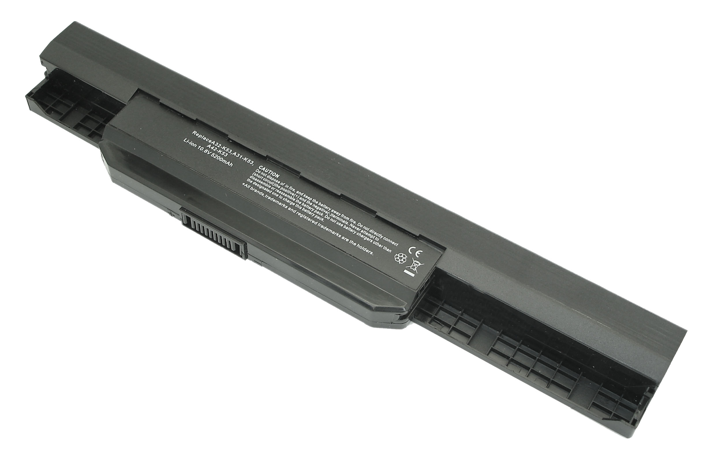 Аккумуляторная батарея для ноутбука Asus K53 (A32-K53) 10.8V 5200mAh OEM черная