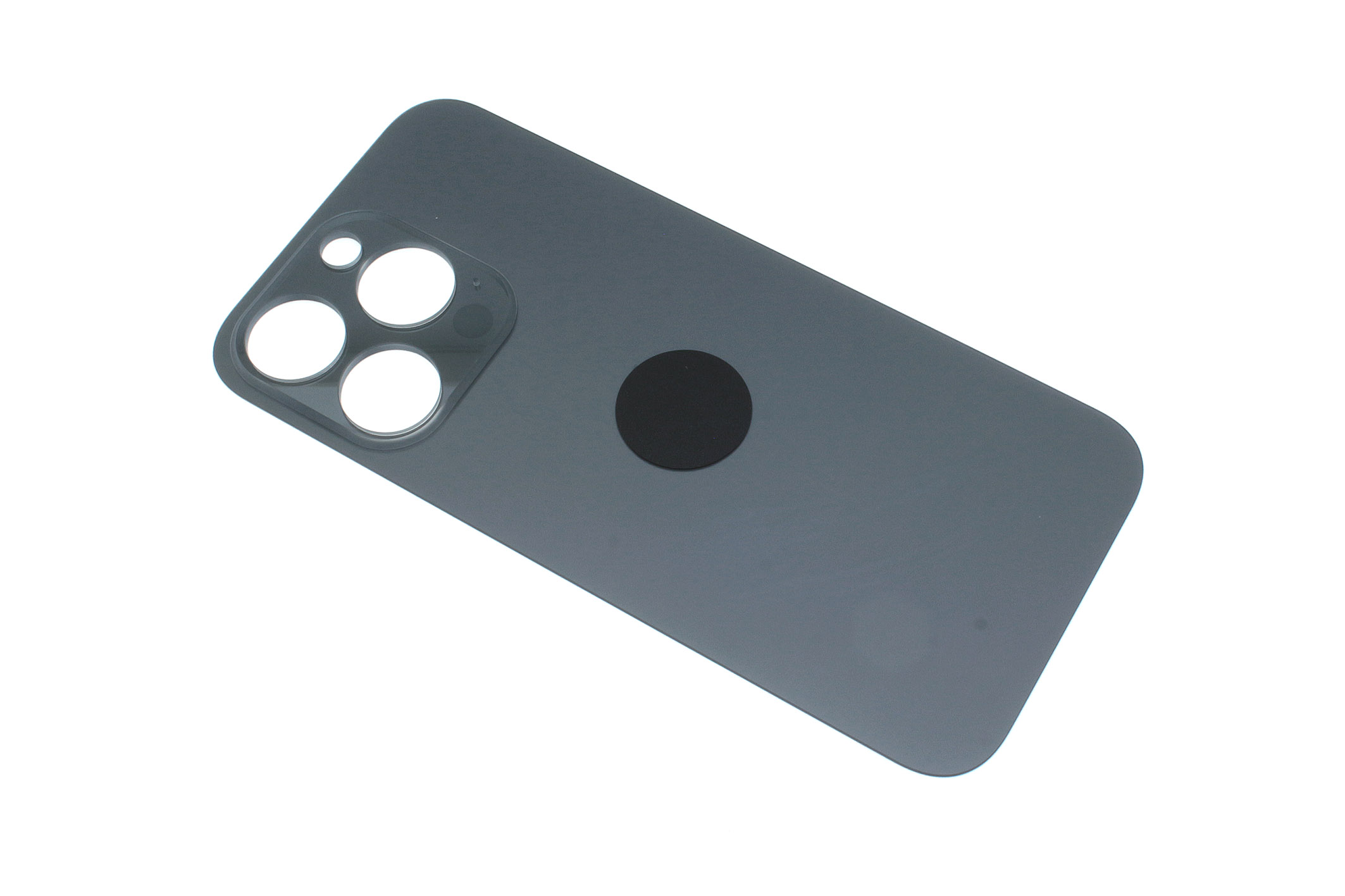 Задняя крышка (стекло) для iPhone 14 Pro (A2891) в сборе со стеклом камеры (широкий вырез) черная