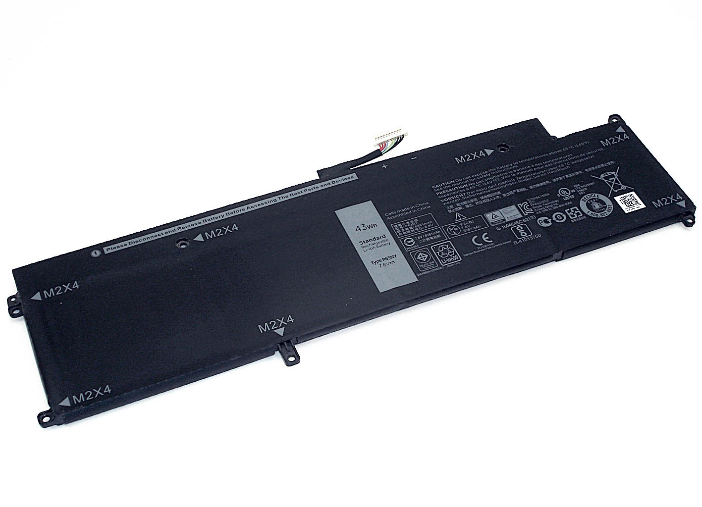 Аккумуляторная батарея для ноутбука Dell Latitude 13 7370 (P63NY) 7.6V 5831mAh