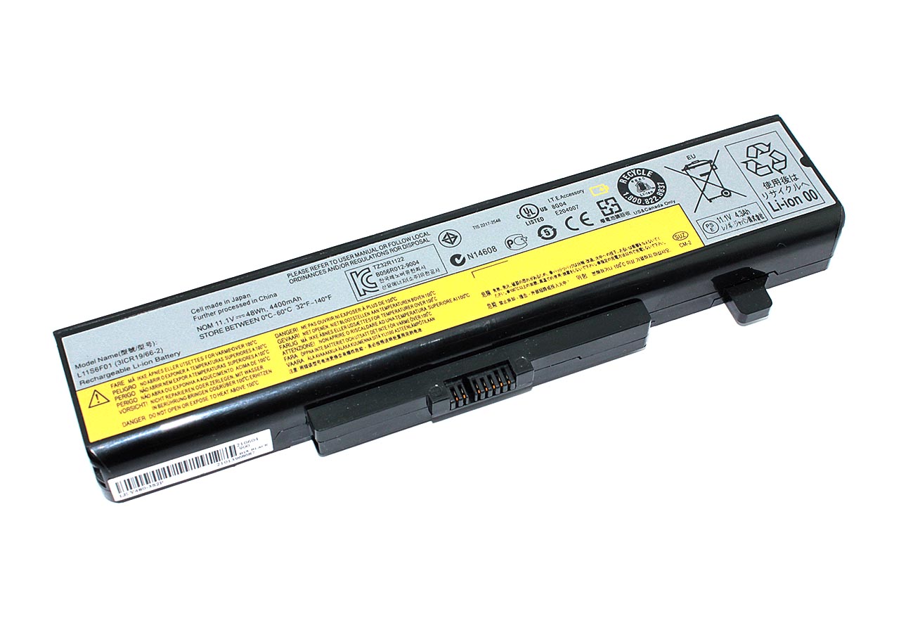 Аккумуляторная батарея для ноутбука Lenovo IdeaPad Y480, V480 (L11S6F01) 48Wh черная