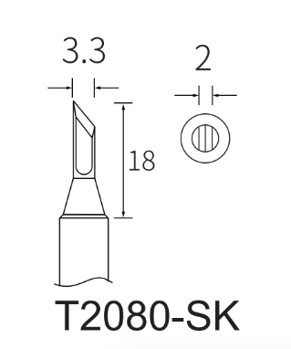Жало ATTEN T2080-SK для паяльника ST-2080/ST-2080D