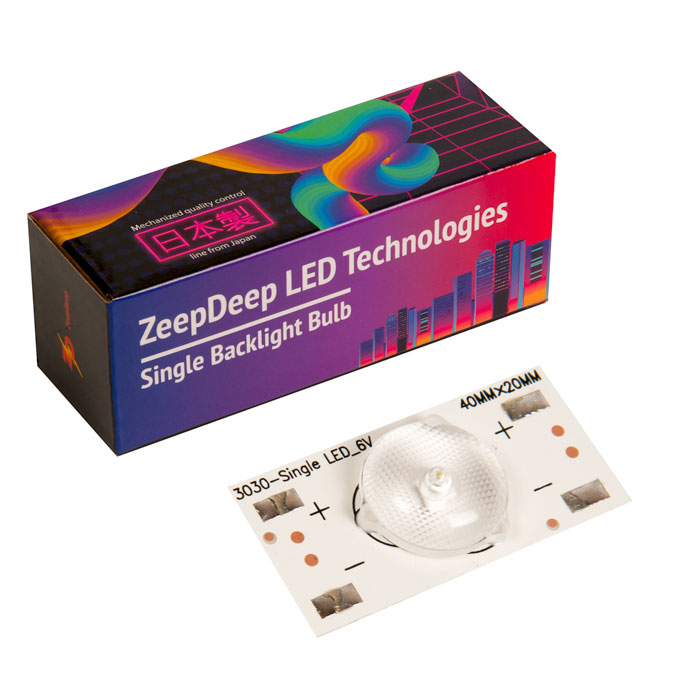 светодиодная подсветка для телевизоров универсальная (6 В) ZeepDeep LED 3030-SingleLED_6V