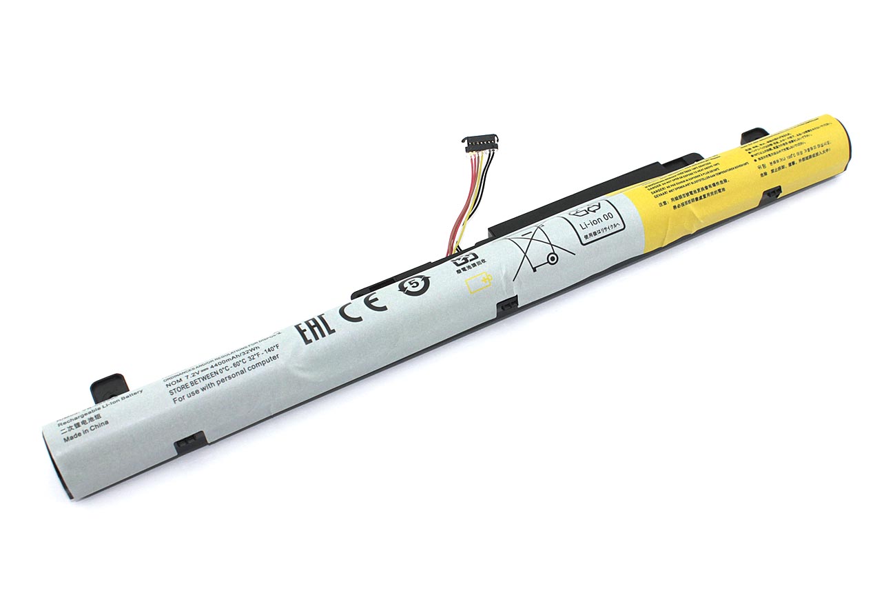 Аккумуляторная батарея для ноутбука Lenovo Flex 2 14 (L13L4A61-2S2P) 7.2V 4400mAh OEM черная