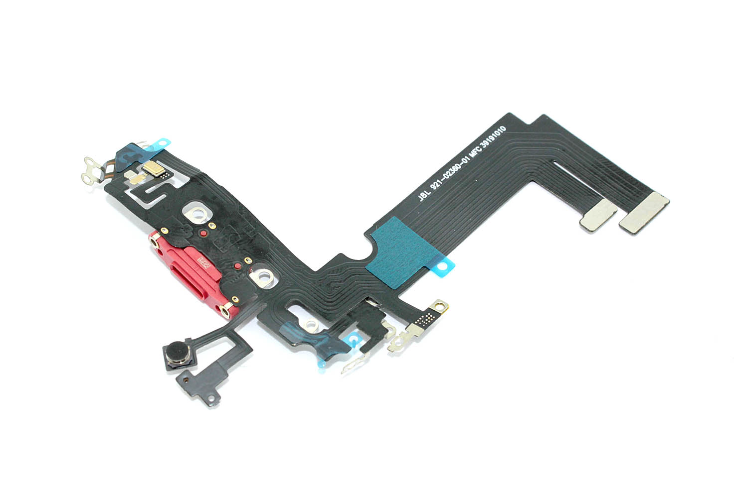 Шлейф с разъемом зарядки и микрофоном для Apple iPhone 12 Mini красный