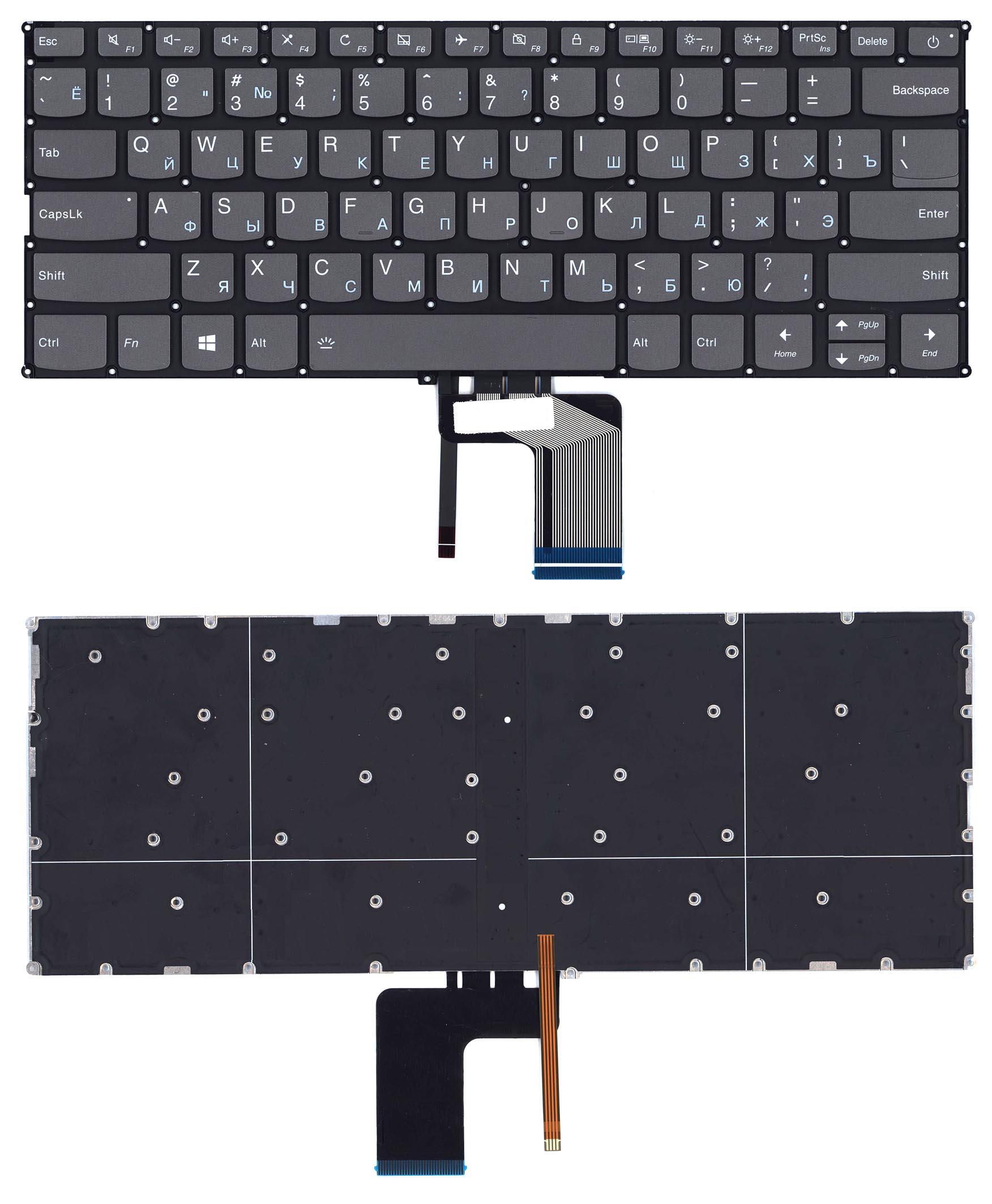 Клавиатура для ноутбука Lenovo Yoga 720-13ISK черная с подсветкой