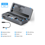 Паяльный набор Fnirsi HS02B Plus + 3 наконечника с разъемом PD Паяльный набор Fnirsi HS02B Plus + 3 наконечника с разъемом PD