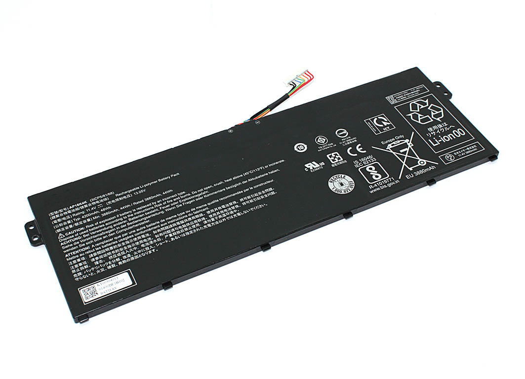 Аккумуляторная батарея для ноутбука Acer Chromebook C721 (AP18K4K) 11.4V 4200mAh