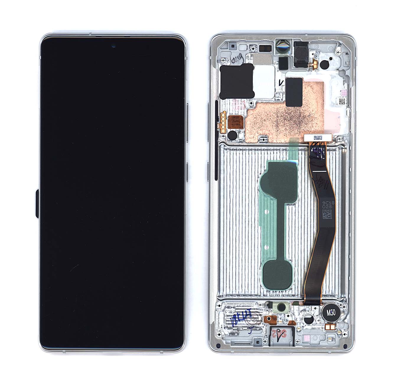 Дисплей (модуль) для Samsung Galaxy S10 Lite SM-G770F в сборе с тачскрином и рамкой белый