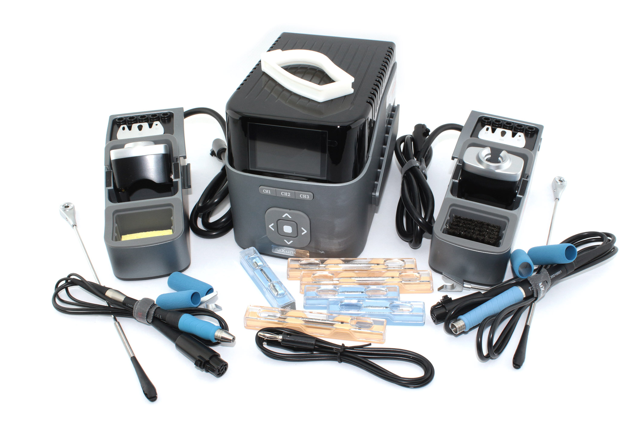 Паяльная станция Aixun T420D (T210/T245/T115) (400W, 2 канала, ручки T210/T115, 6 жал)