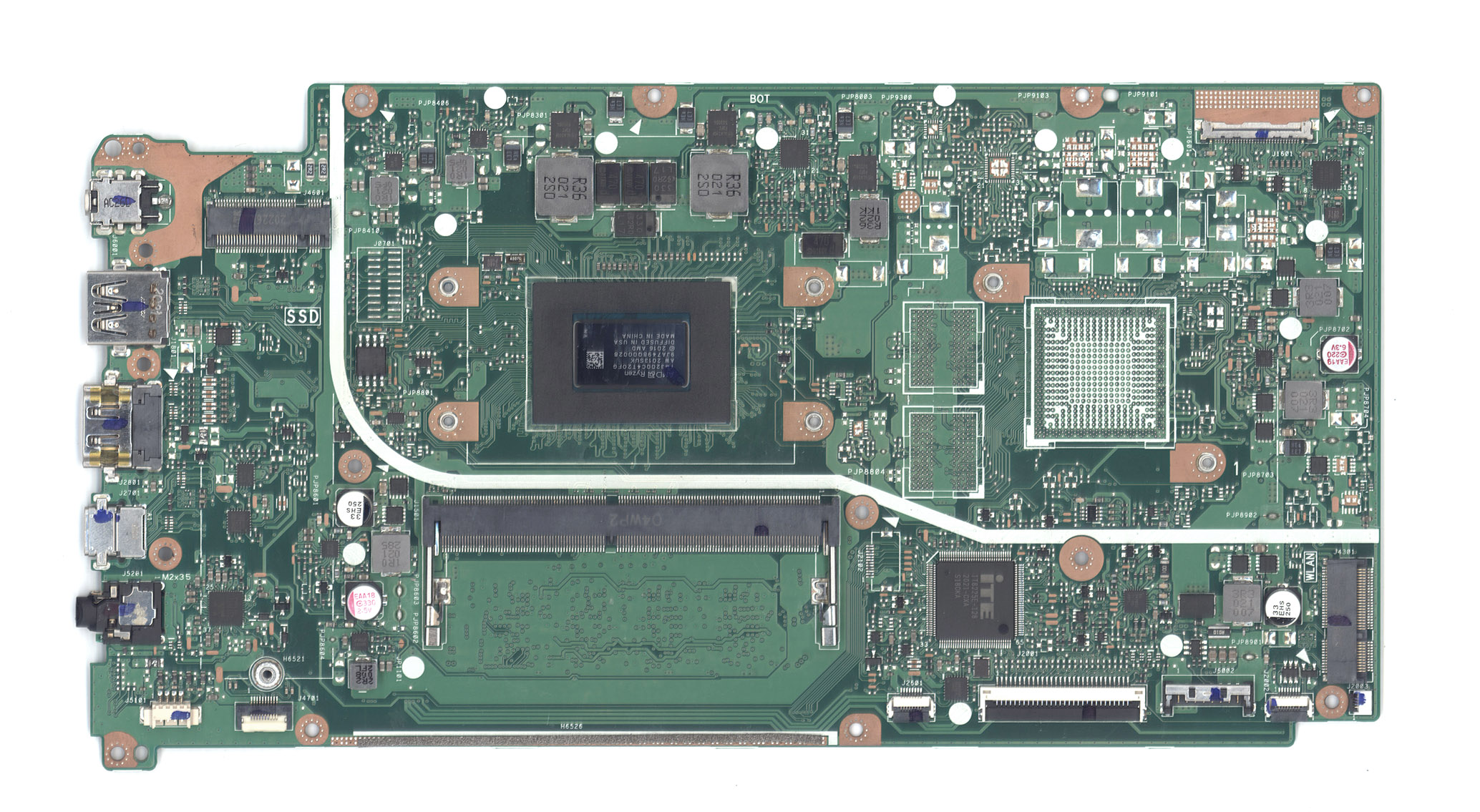 Материнская плата для Asus X512DA 4G/R3-3200U 90NB0LZ0-R00060