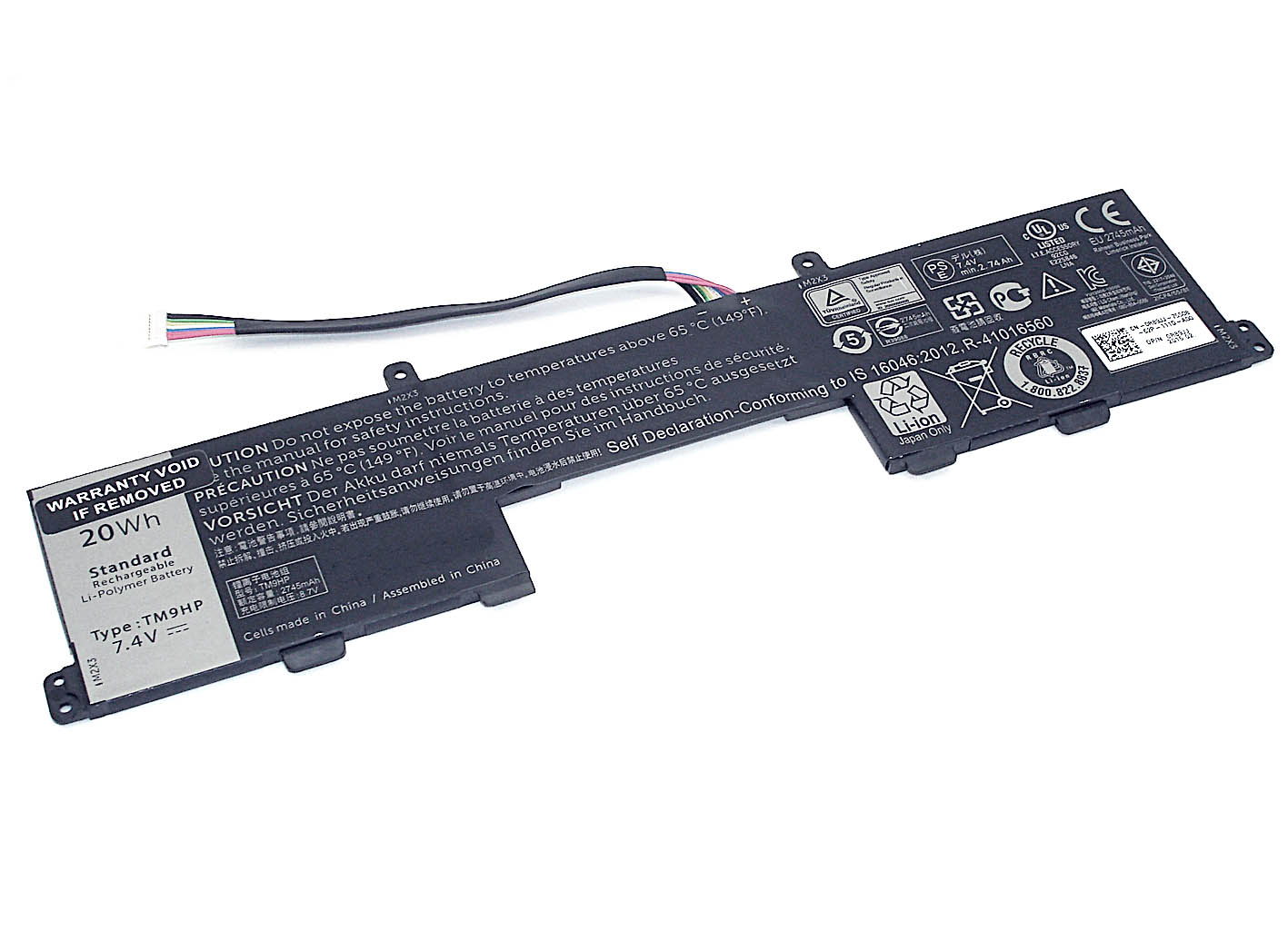 Аккумуляторная батарея для ноутбука Dell Latitude 13 7350 (TM9HP) 7.4V 2700 mAh