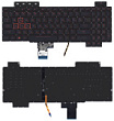 Клавиатура для ноутбука Asus Gaming FX504 черная с красной подсветкой