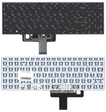 Клавиатура для ноутбука Asus S533F черная без подсветки