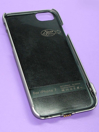 Аккумулятор/чехол для Apple iPhone 7 1500 mah серый