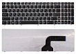Клавиатура для ноутбука Asus K52 UL50 черная с серебристой рамкой