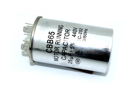 Конденсатор CBB65 25мкф (металл), 440V