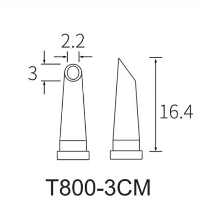 Жало ATTEN T800-3CM для паяльника SP-100