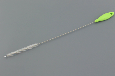 Щетка-ёршик длинная для чистки трубки капучинатора, цвет синий зеленый