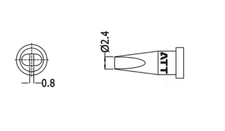 Жало ATTEN T800-2.4DLF для паяльника SP-100