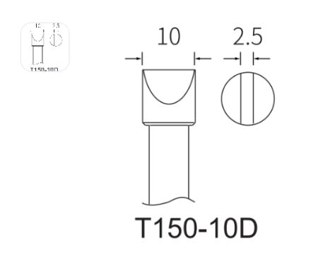 Жало ATTEN T150-10D для паяльника GT-Y150P