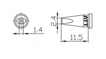 Жало ATTEN T800-2.4D для паяльника SP-100